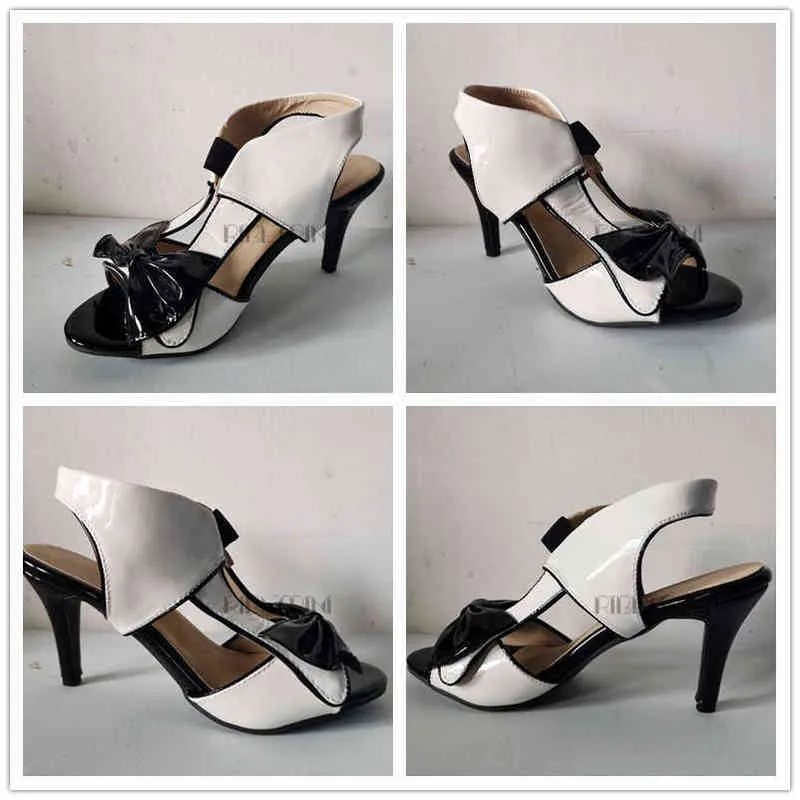 Сандалии Ribetrini Bowknot Party Pressing Новая Обувь Бренд Роскошные Высокие каблуки Открытые Дышки Летние Женщины Дизайн Stiletto 220402