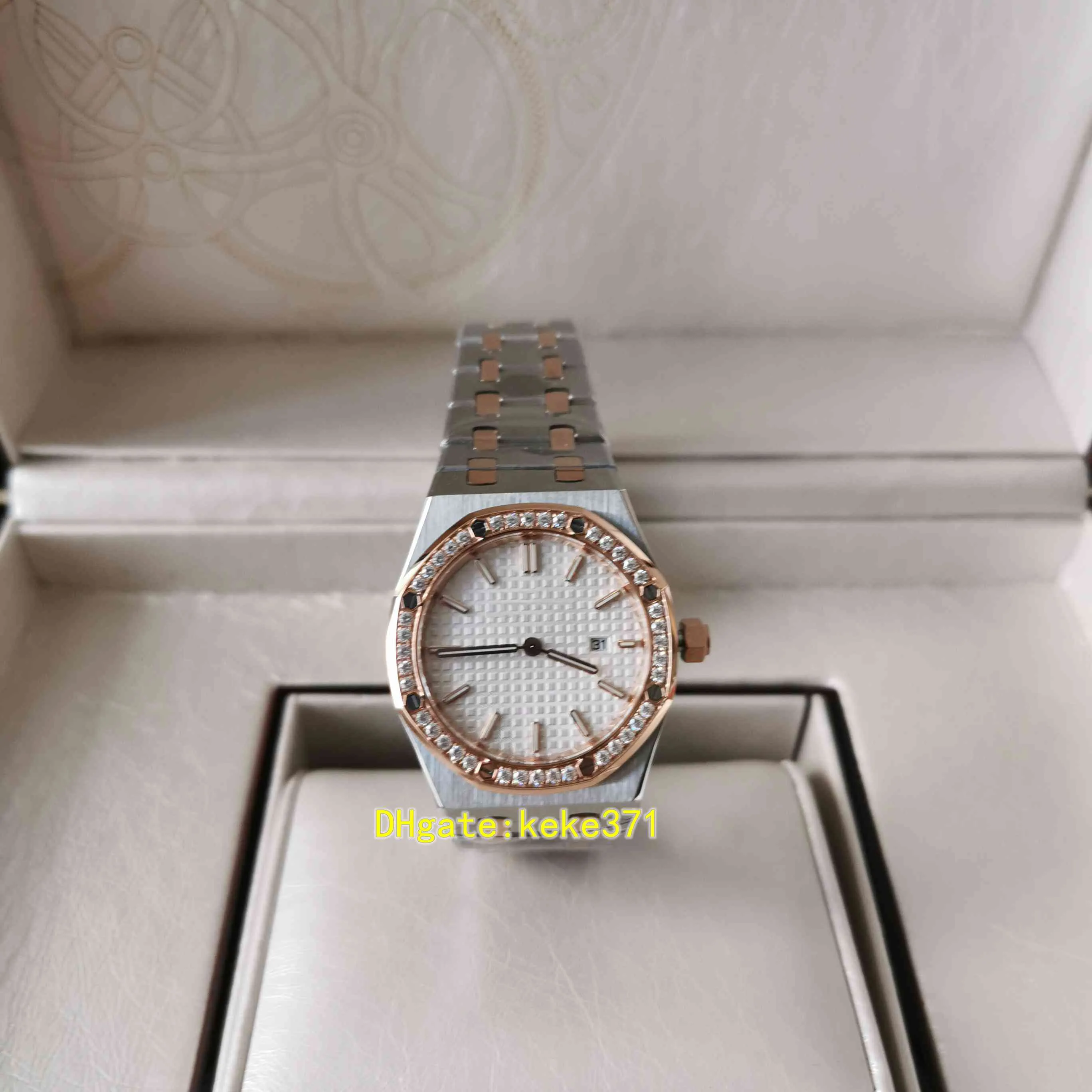 Модные женские часы высокого качества 67651SR ZZ 1261SR 01 33 мм розовое золото с бриллиантами VK кварцевый хронограф двухцветные женские женские W268r