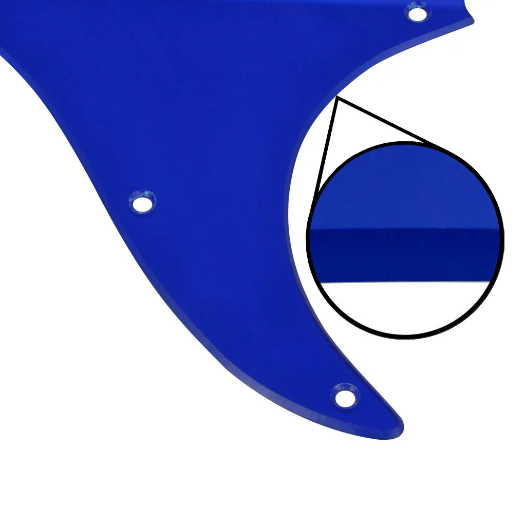 11 Hole Pickguard SSS Scratch Plate Blue Mirror 1Ply Acrylic With Screws for Electric Guitar Parts