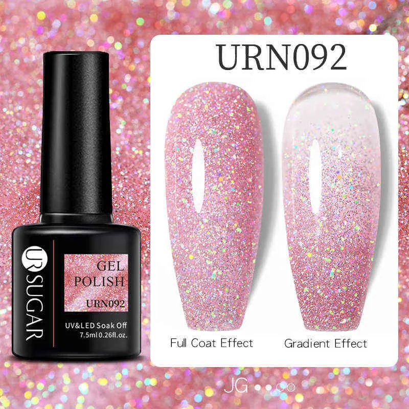 NXY Żel do paznokci 7 5ml Glitter Polski opalizujący błyszczący cekiny Odbijający półprzestrzeni UV Lodowiska LED 0328