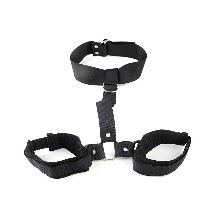 Rovescio erotico Manette Collo al polso Restrizioni Flirt adulti Giochi Giocattoli sexy coppie Cinturino in nylon Bondage Gioco di ruolo SM