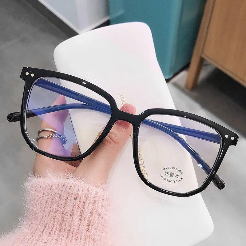 Солнцезащитные очки Qutzzmnd Ретро мужские и женские очки в большой оправе с защитой от синего света, модные очки для чтения с оптической близорукостью 2022279n