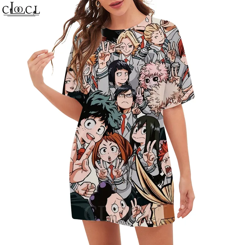 ClooCl Custom DIY T -shirt voor vrouwen 3D Gedrukte korte mouw lange losse tee shirt hiphop vrouwelijke streetwear tops drop 220704
