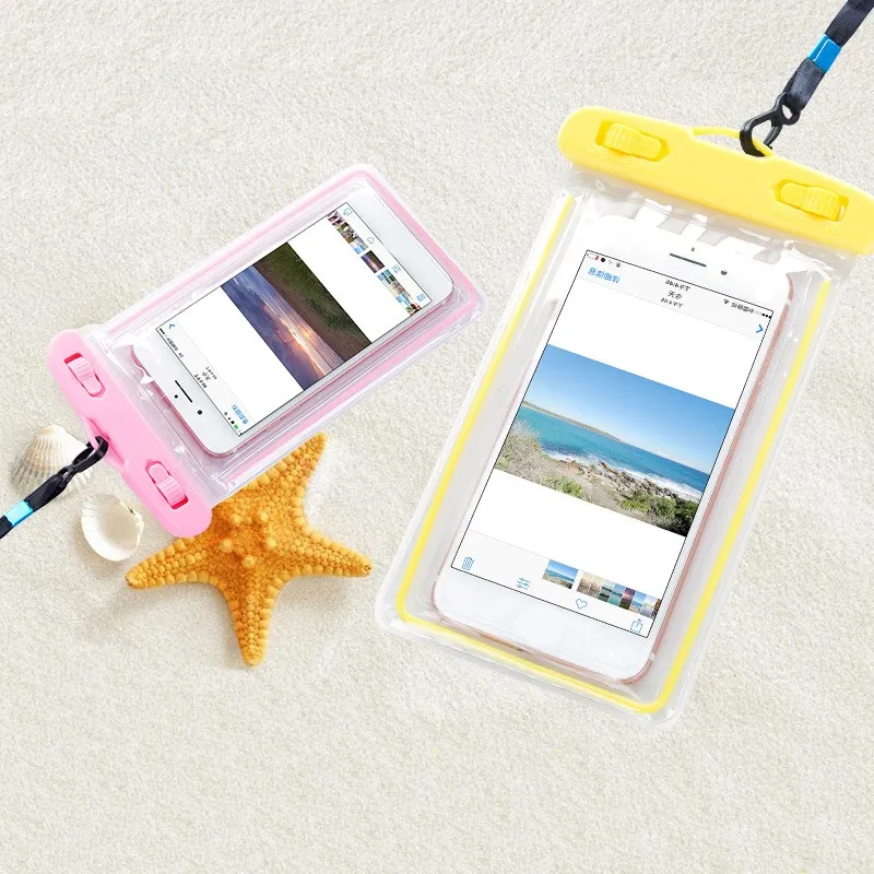 Custodia impermeabile universale telefono Borse da nuoto iPhone Samsung Xiaomi Cover Dry Pouch Custodie impermeabili Borsa selfie subacquea