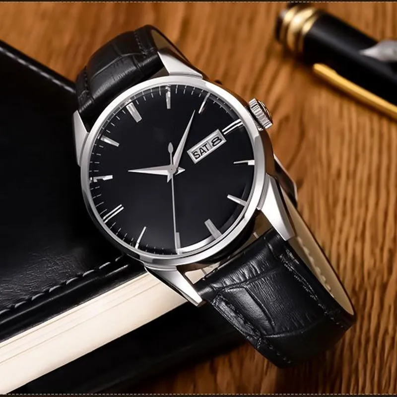 2021 Heren Horloges Topmerk Luxe Heren Mode Quartz Horloge Blauwe Wijzerplaat Zilver Stalen Horloges Gereedschap Voor Horlogemakers Relogio Masculino241W