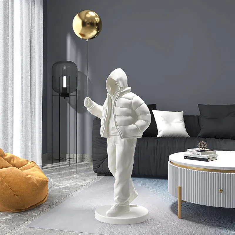 Obiekty dekoracyjne figurki nordycki styl oryginalny balon bo chłopiec figura figura statua domowa dekoracja domu duża lądowanie salon 262i