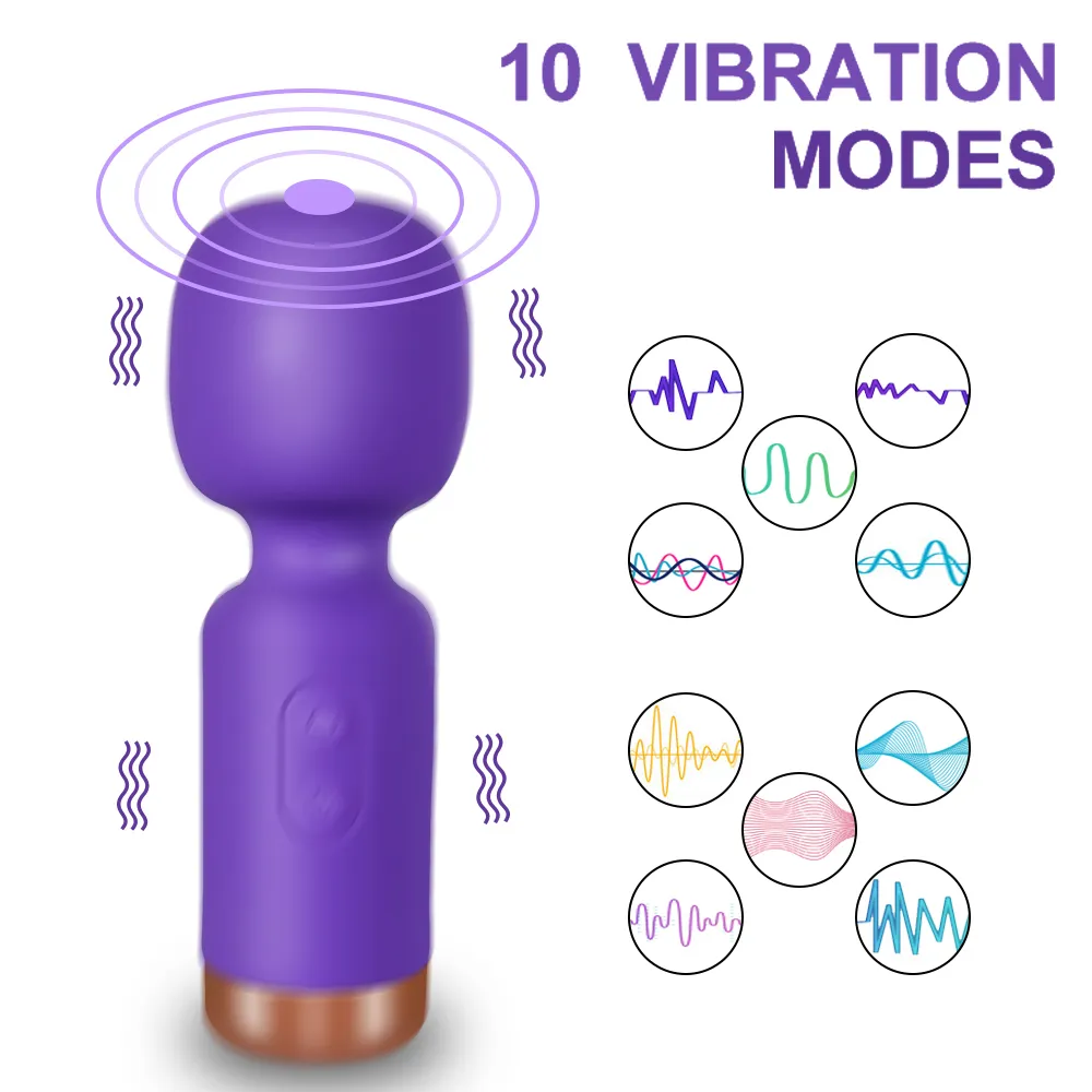 Mini vibratore a bacchetta Vasana le donne Massaggiatore clitoride Bastone AV Stimolazione del capezzolo clitorideo Vibratori masturbazione femminile