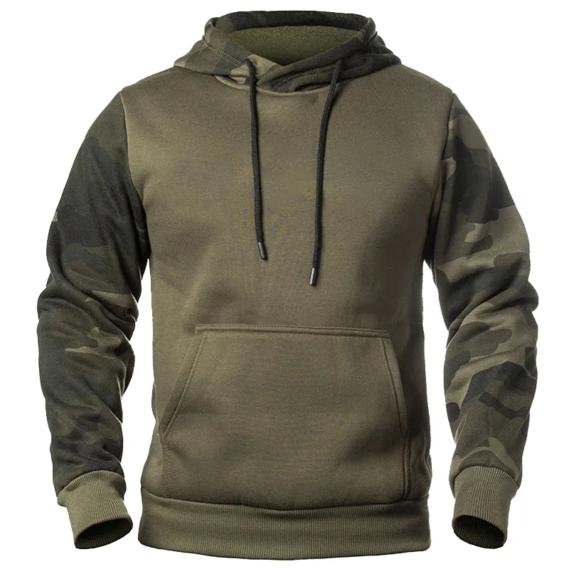 Felpe con cappuccio mimetiche Felpa moda uomo Uomo Camo con cappuccio Hip Autunno Inverno Felpa con cappuccio militare Cappotti in pile Taglia US / EUR 220325