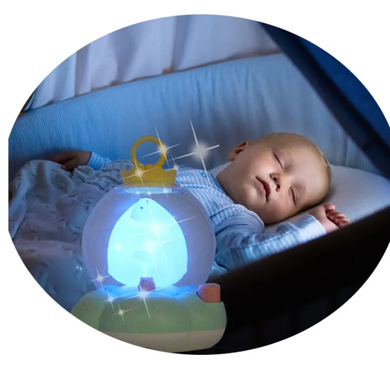 Choctles de caixa de música para crianças brinquedos de bebê 0-12 meses móvel na cama Bell Eonal nasceu nightlight rotação chocalho 220418