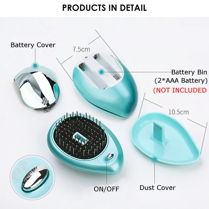 Ionic comb Portable Hair Brush Anti-static Massage Negative Ion Comb Mini Straightener Magic brush Styling 220623