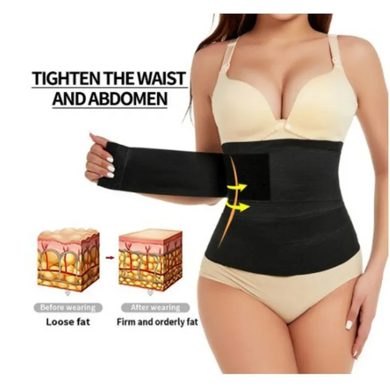 2m Taille Trainer Body Shaper Mannelijke Buik Reducer Bandage Wrap Afslanken Riem Tummy Controle Taille Trimmer Corset Buik Shapewear 220618