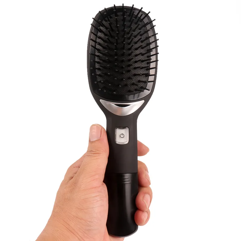 Escova de cabelo iônica portátil elétrica iônica pente de cabelo antiestático antifrizz íons negativos couro cabeludo massagem pente ferramenta de estilo de cabelo 220606