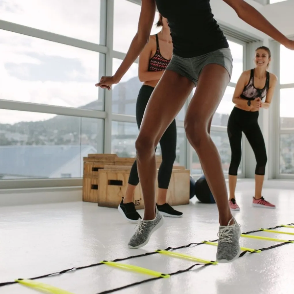 Elastyczność sprzętu treningowego Zwinność drabiny nylonowe paski skokowe piłka nożna prędkość treningowa drabiny schodowe fitness