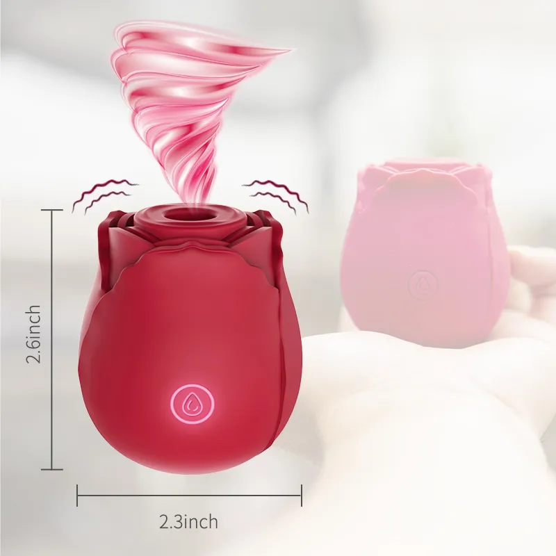 Vagina a forma di rosa che succhia vibratore succhiare il capezzolo il clitoride di leccatura orale stimolazione potenti giocattoli sexy donne giocattolo