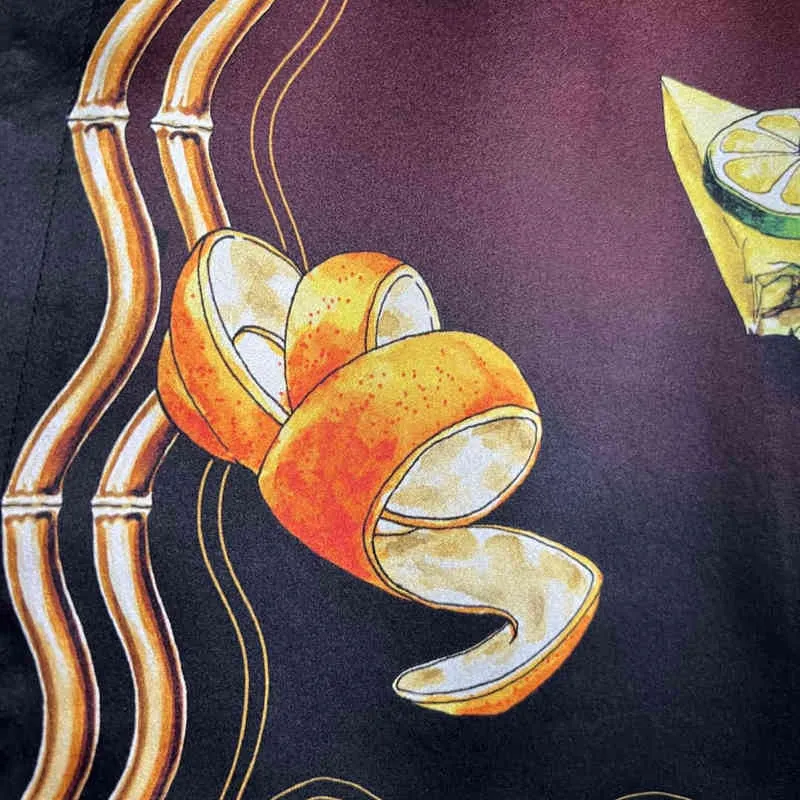 22 Nieuwe Casablanca Borst Grote Pocket Shirt Designers Digital Printing Short Sleeved Silk Shirts voor Mannen en Vrouwen