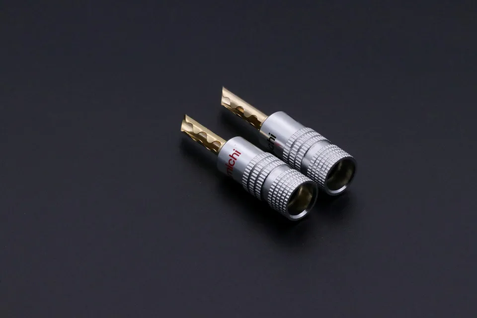 Banana Banana Plug 24K Gold Copper BFA 4mm разъемов мужской динамик