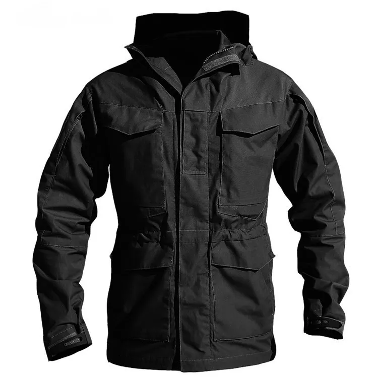 M65 tactique imperméable coupe-vent randonnée Camping vestes en plein air à capuche sport manteau hommes haute qualité multi-poches vestes 220516