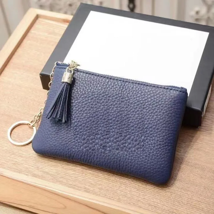 Porte-clés de la pochette porte-monnaie portefeuilles portefeuilles zippy portefeuilles cartes support sac à lèvres avec sac à poussière de qualité supérieure 14cm175r