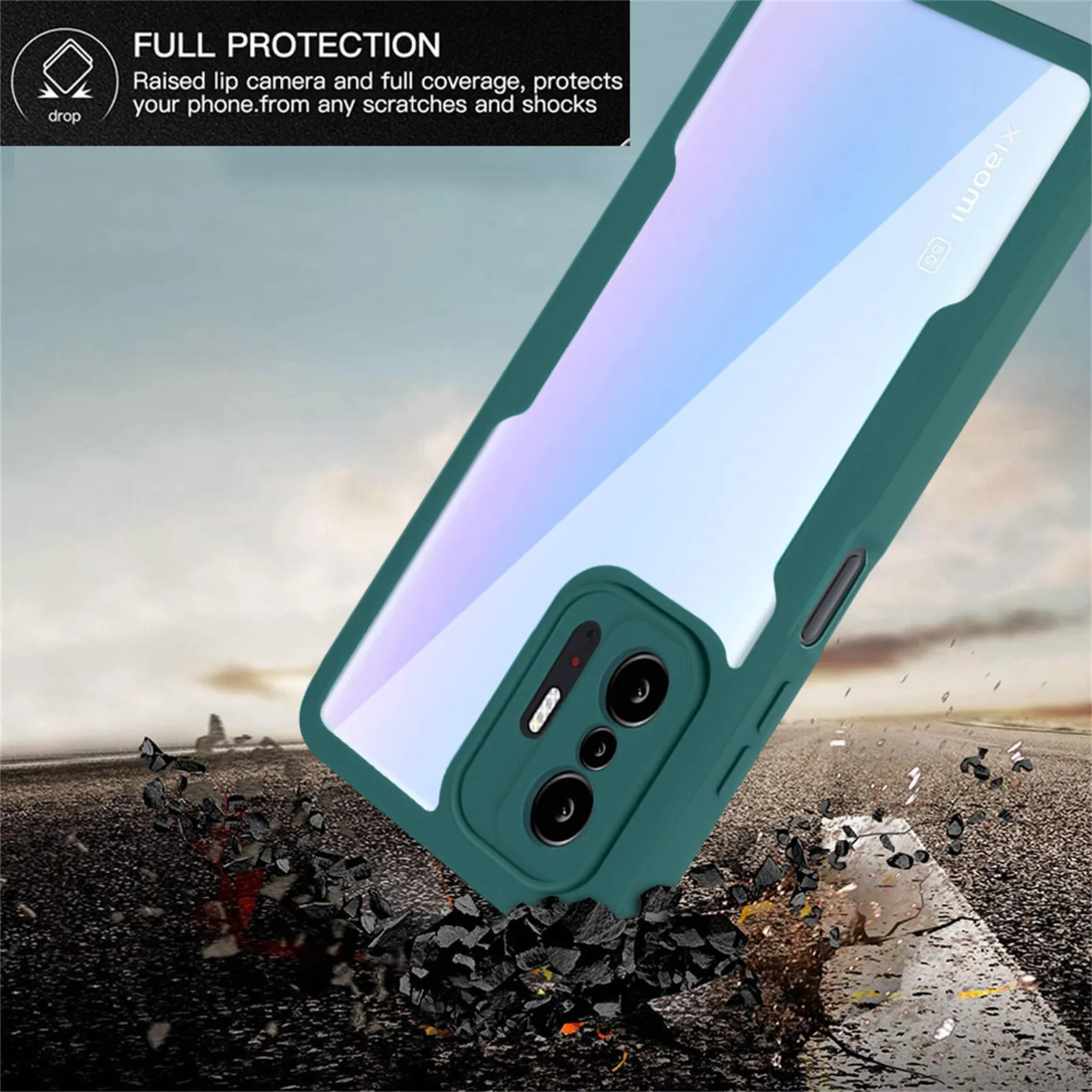 360 étuis de téléphone transparents double face pour Xiaomi 11 Lite 5G Redmi 10 Pro écran d'objectif de caméra antichoc Protection complète couverture de pare-chocs