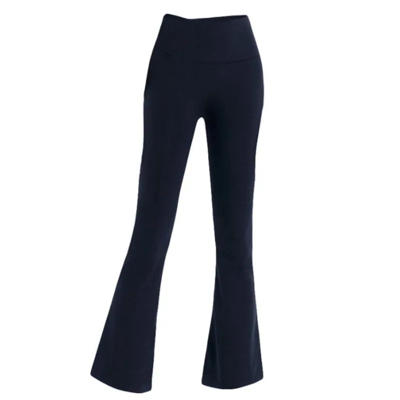 Fitness Lu-088 Running Street Pantaloni da yoga da donna Groove Flares Vita alta Pancia stretta Sport Yoga Allenamento Sexy Nove minuti Pantalone da donna top