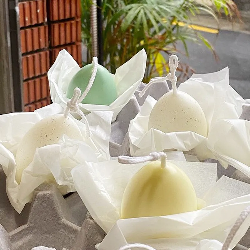 DIY 3D -симуляционный яичный силикон для свечей, изготовленных ручной выпечкой из тыквенного пирога Mousse Mousse Decorem