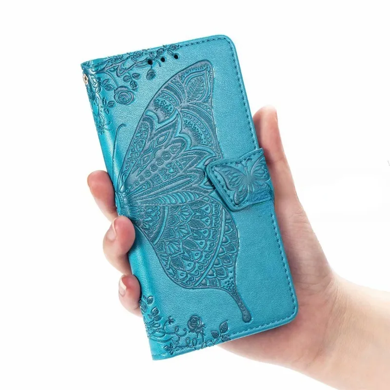 Étui portefeuille à rabat en cuir avec gaufrage de papillon Mandala, étui souple pour iPhone 13 12 Pro Max mini XR XS Max 8 7 Plus pour Sa8148673