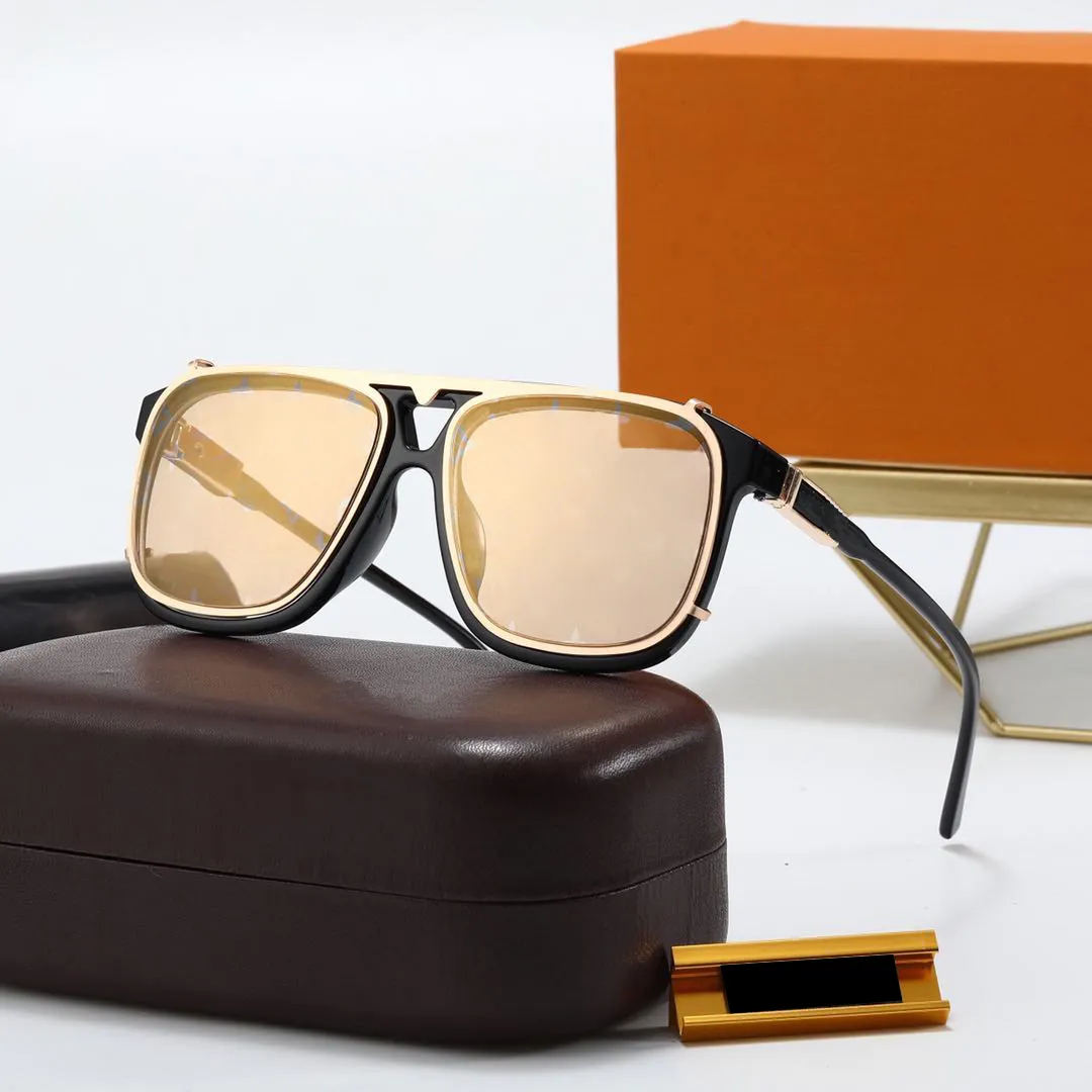 Hoge kwaliteit glazen vintage herenzonnebril voor dames gepolariseerde Letterprintlens Spy Pilotenbril rijden op vakantie308A