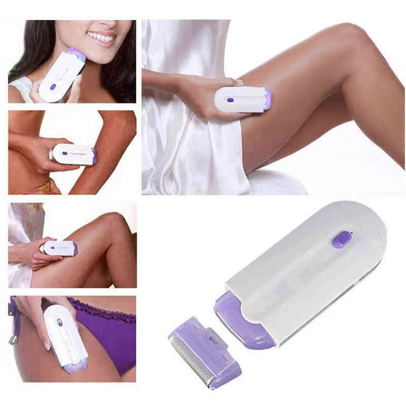 Эпилятор профессиональный безболезненный комплект для удаления волос лазер Touch USB Перезаряжаемая женщинами лицевая лица ноги бикини для ручной бритвы 220422
