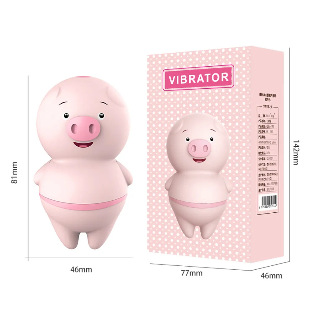 Sexiga leksaker för kvinnor söta grisvibratorer bröstvårta vibrator kvinnlig 10 läge tungrosa slickande vagina bollar vuxna spel