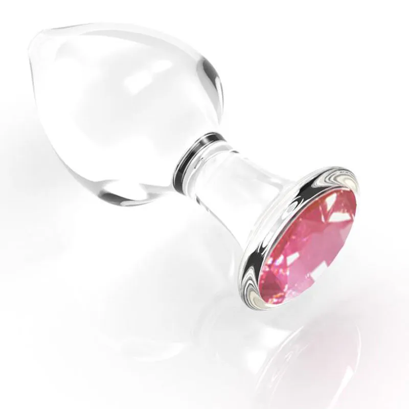 3 Storlek transparent glas anal plug dildo intima leksaker anus expander dilator erotiska par sexiga för vuxna slät rumpa