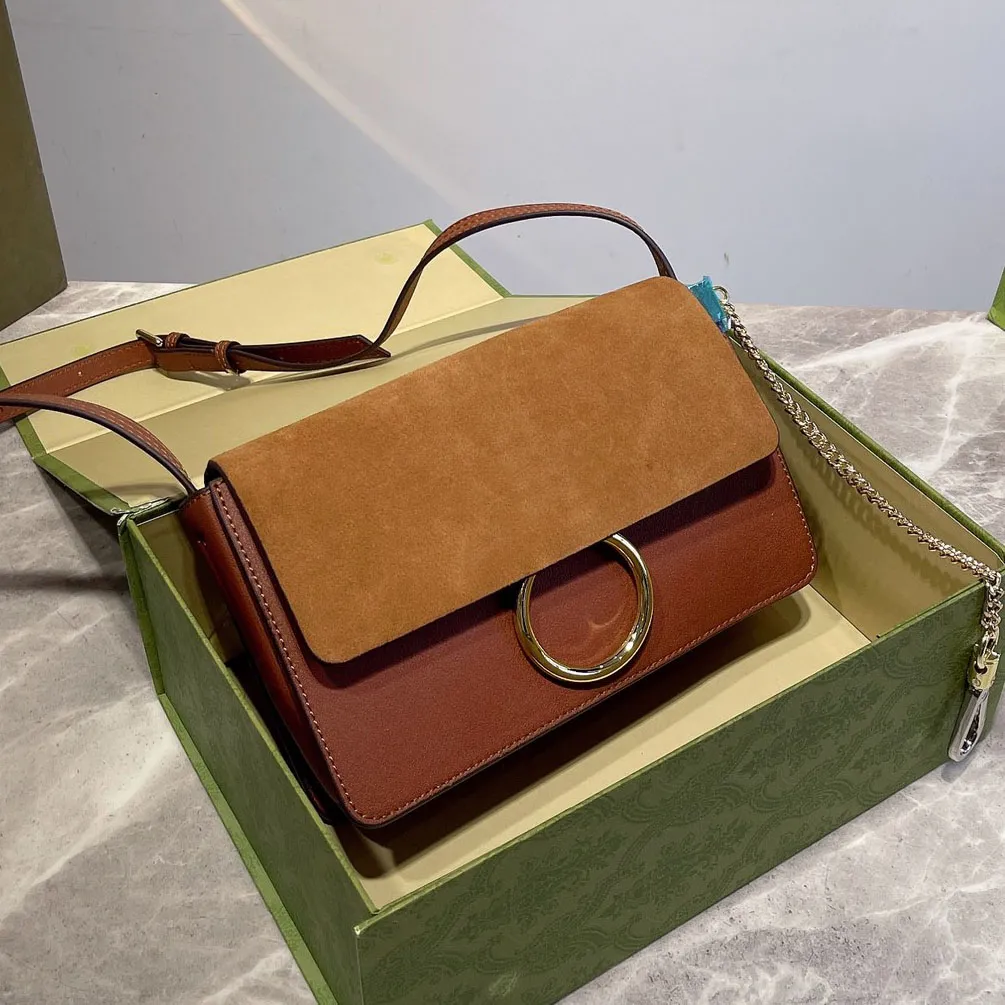 2021 Luxury Brand Messenger väskor Hela designers Kvinnor Högkvalitativ äkta cowskin läder cloe mini Marcie axel Saddl199r