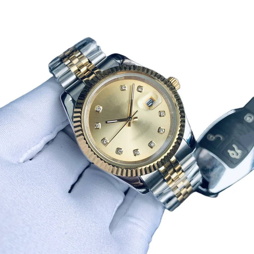 Lokalne magazyn Mens Automatyczne zegarki mechaniczne 36 41 mm Pełna stal nierdzewna Lumoinous Wodoodporna 31 mm Watch Watch Pary Style 252a