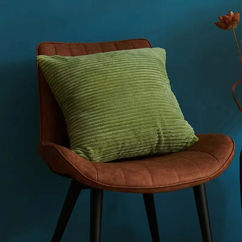 ソフトマイクロベルボベルベットソリッドスローピローケースソファベッドルーム用の装飾的な四角い枕クッション