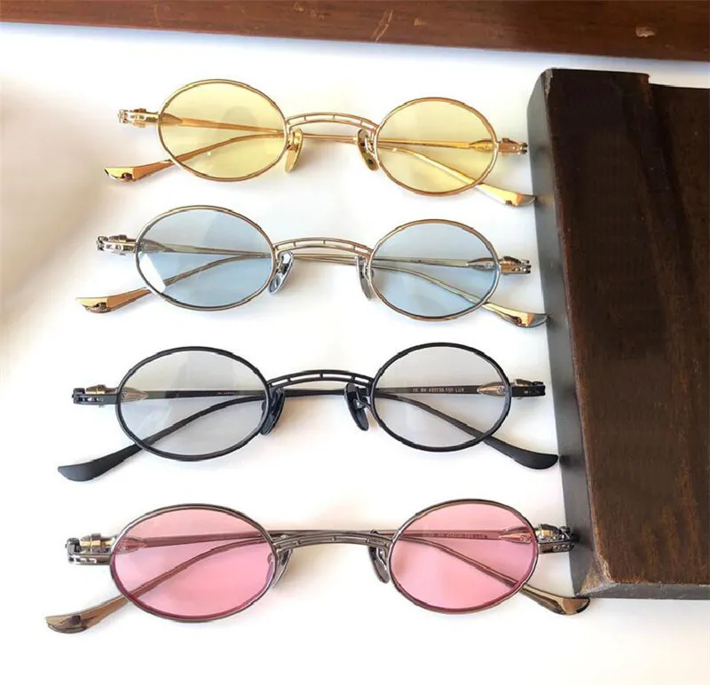 تصميم أزياء عتيقة النظارات الشمسية لوكس صغير الإطار البيضاوي الحساس الإطار المعدني الكامل البسيط نمط شعبي UV400 نظارات واقية 279g