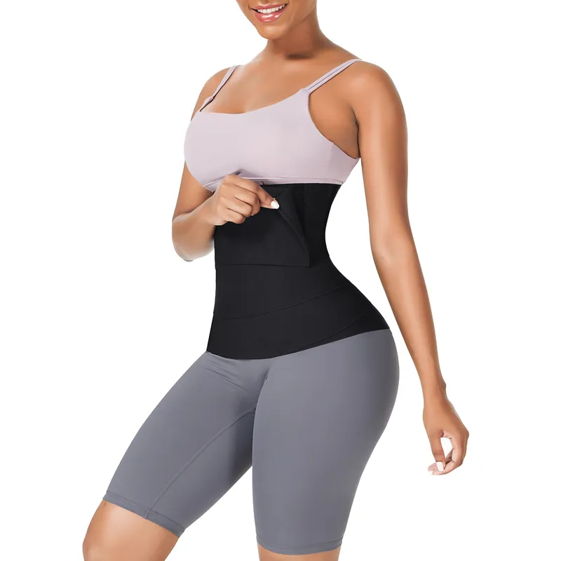 Midjetränare bandage wrap bantning underkläder kropp shaper shapewear mage shaper korsett för viktminskning hög midja fajas 220628