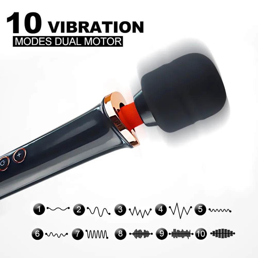 Huge Magic Wand Vibrator for Women Masturbator Body Massager 10 Speed Vibrators Clitoris Stimulation sexy Toys For Adult Products