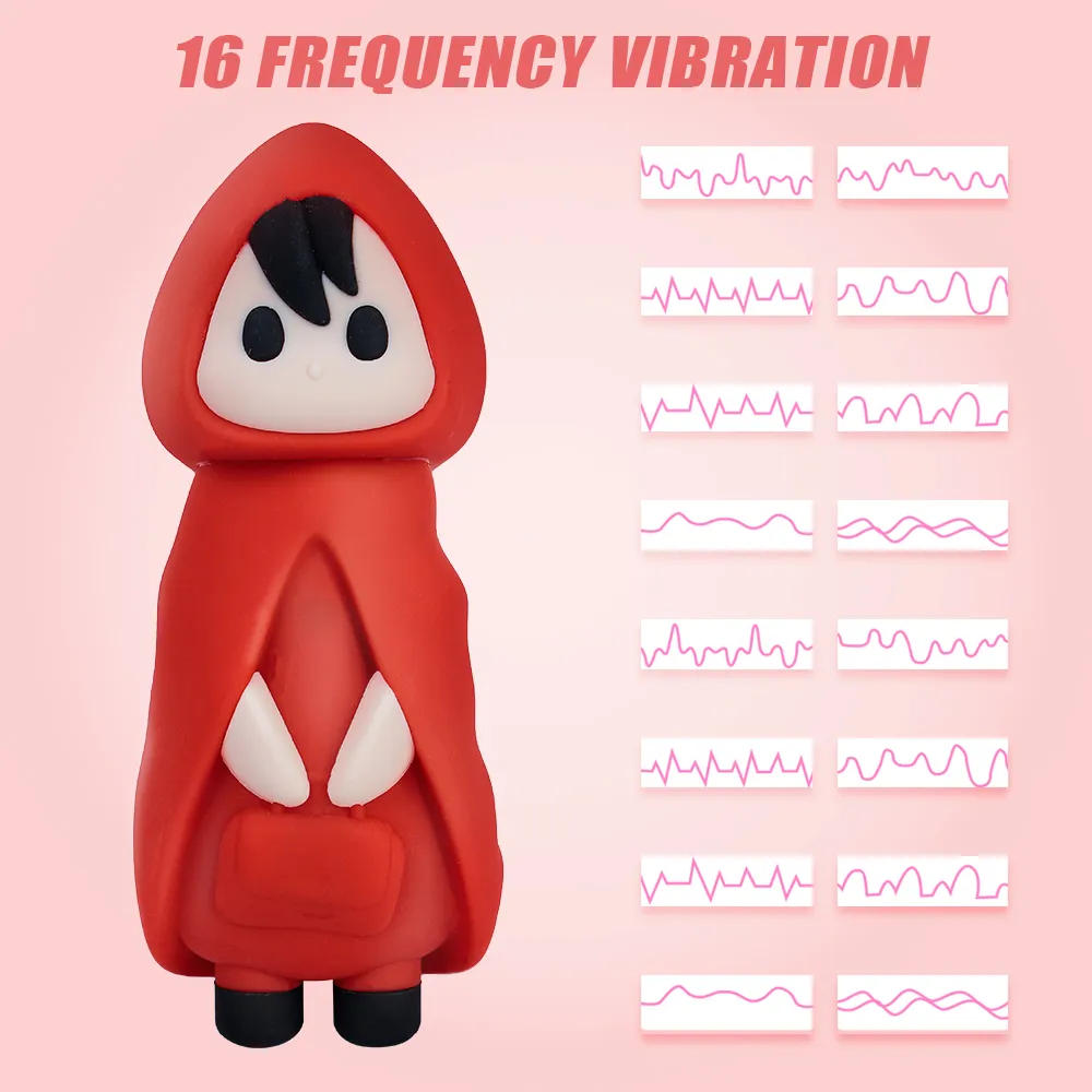 Cute Little Red Riding Hood Shape Clitoris Stimulator Nipples Vaginal Anal Vibrator Orgasm Egg Vibrating sexy Toy