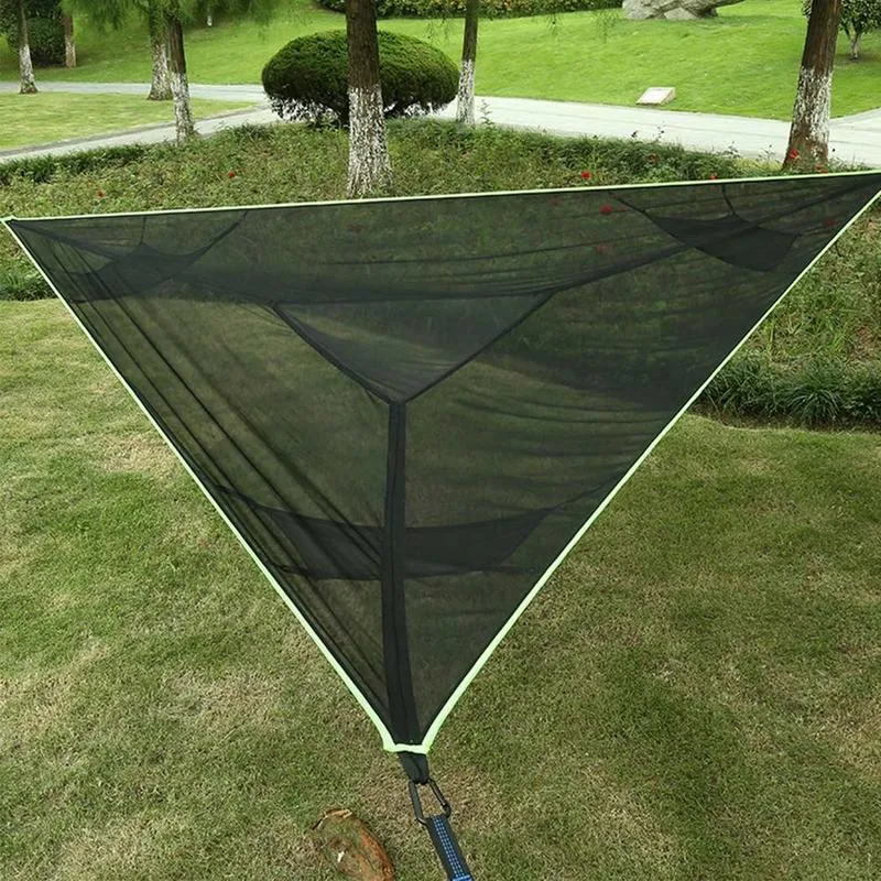 Portable Camping En Plein Air Hamac Pliant Aérien Triangle Hamac Suspendu Lit Lit Pour Voyage En Plein Air Camping Auvent 220606