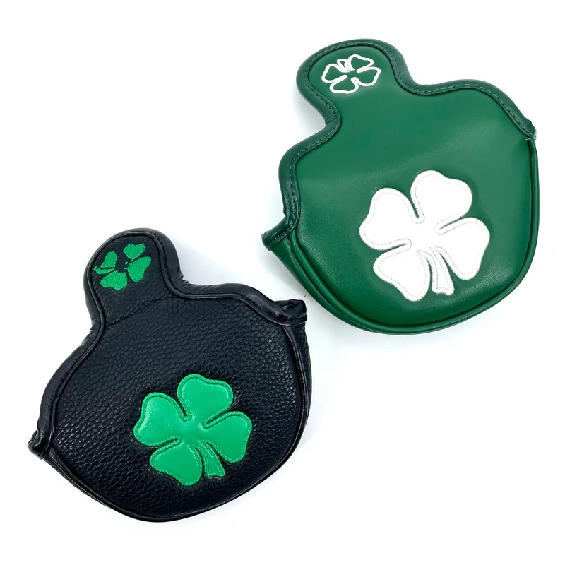 Clover Four Leaf Clover Clover Clover Putter Cover Pu skórzany golf Midt Mallet Putter Club Cover z Magnetycznym zamknięciem 22069841748