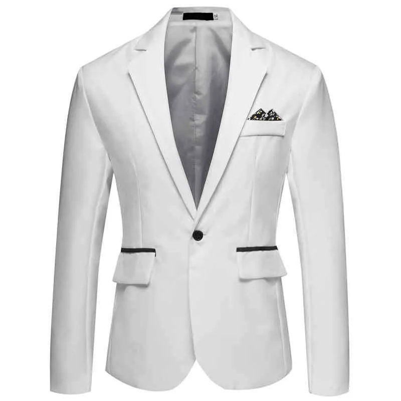 Men Slim Fit Office Blazer Suits Plain Traps Vestido de novia Fashion Fashion Casual Business Suits 2022 L220730