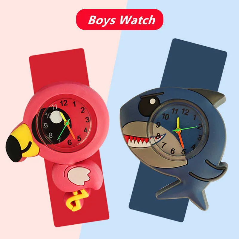 Baby Cartoon Cartoon Kids Watchs Birthday Gift da 1 a 15 anni Girl Boy Children Study Time Toyswatch Orologio gratis batteria di riserva unisex all'ingrosso