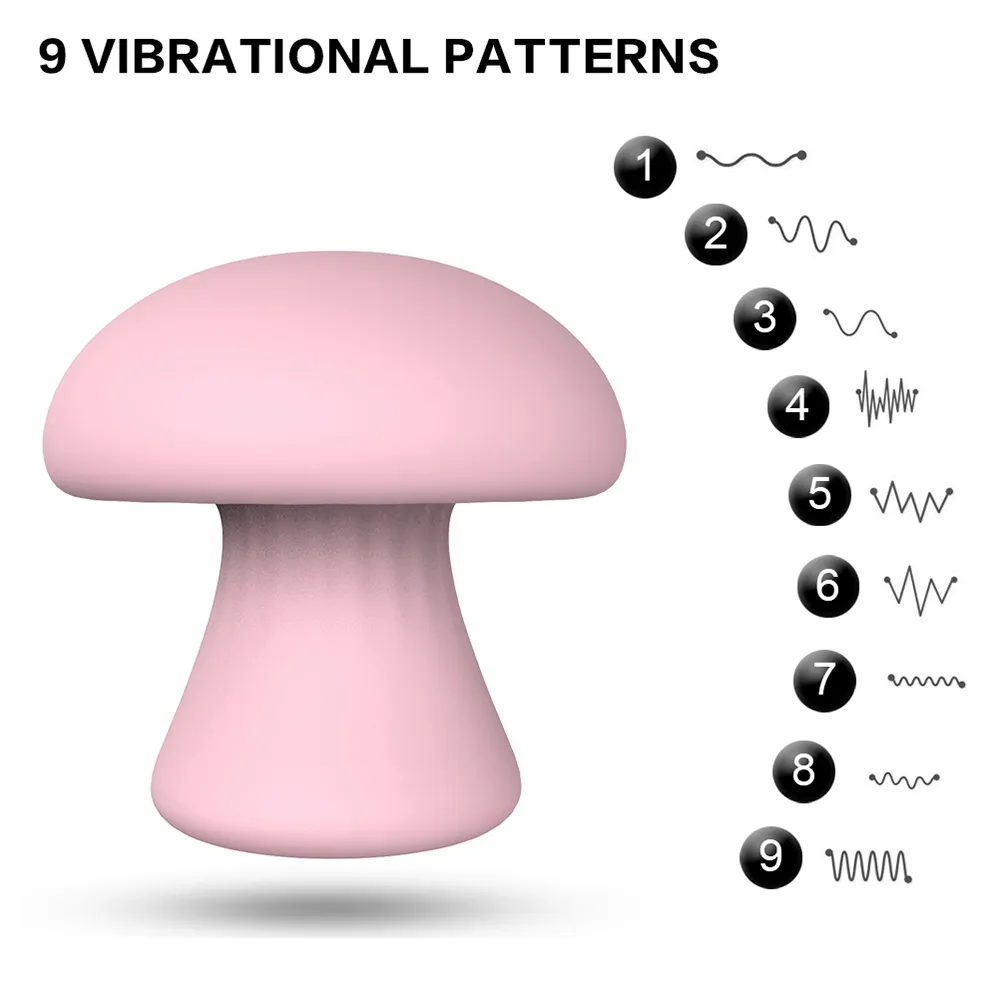 IKOKY Грибовидный массажный вибратор, сексуальные игрушки для женщин, вагинальные упражнения, стимулятор точки G, перезаряжаемый через USB