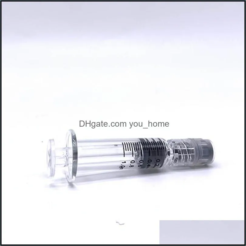 1ml Empty Luer Lock Glass Syringes Luer Head With Plastic Plug Customize Packagings Box