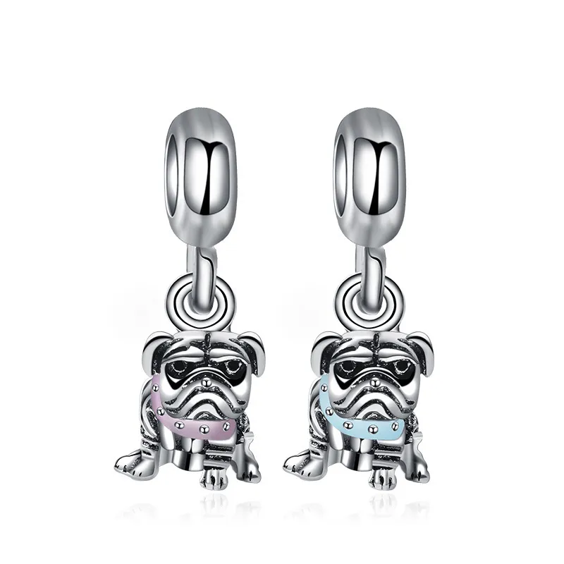 925 Silver Fit Charm 925 Bracelet Dog Series Charms Poodle Labrador Charms Set Pendant Diy Fine Beads Jewelry5526460