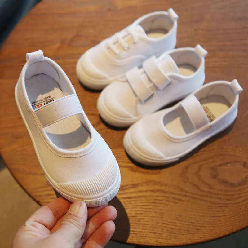 Kids Sneakers Boys Shoes Girls Trainers Children Canvas Shoes White School Shoes Casual Shoe Flexible Sole Fashion G220517