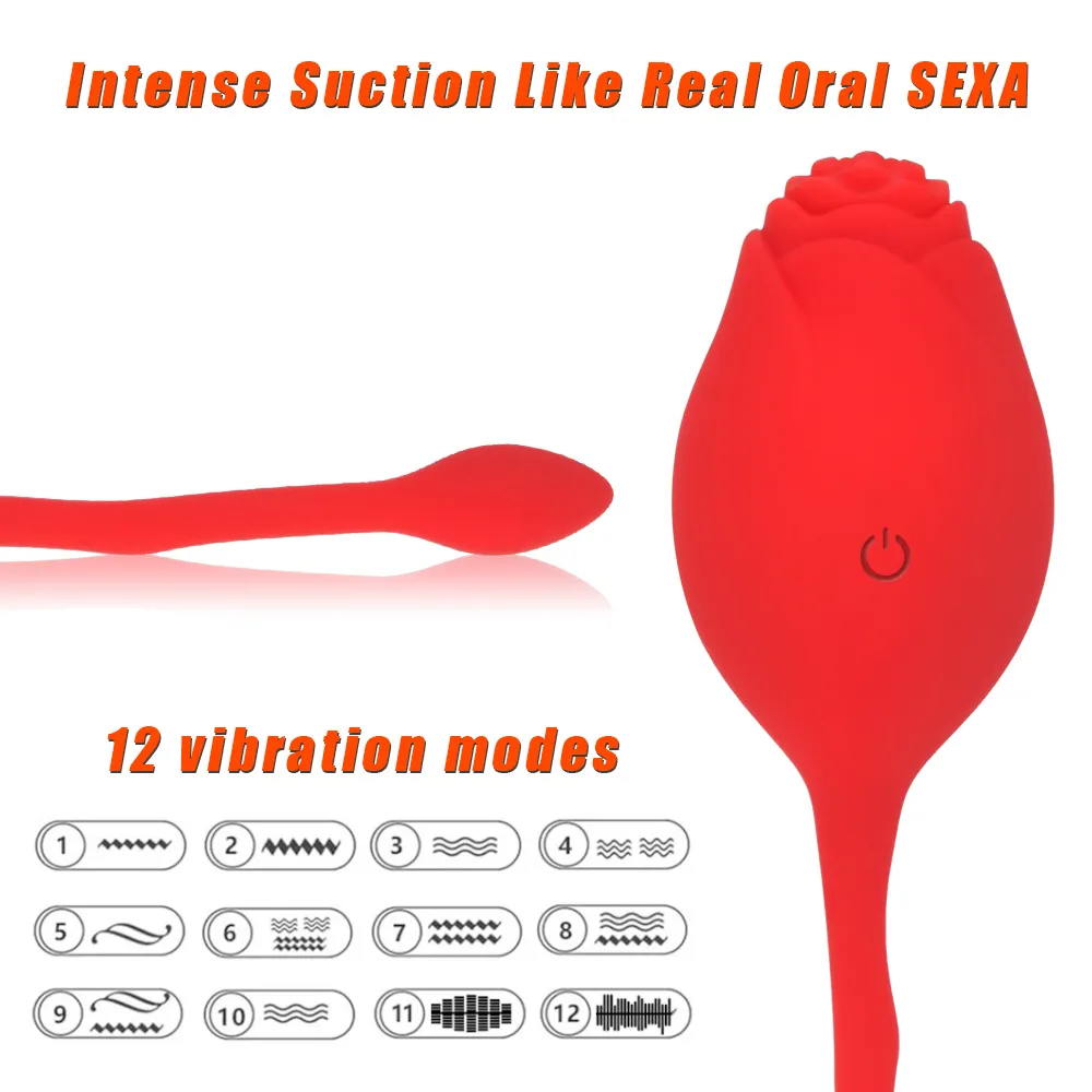 Sexiga leksaker för kvinnor 12 lägen g spot massager rosform vuxna produkter hopp ägg vibrator anal klitoris stimulering