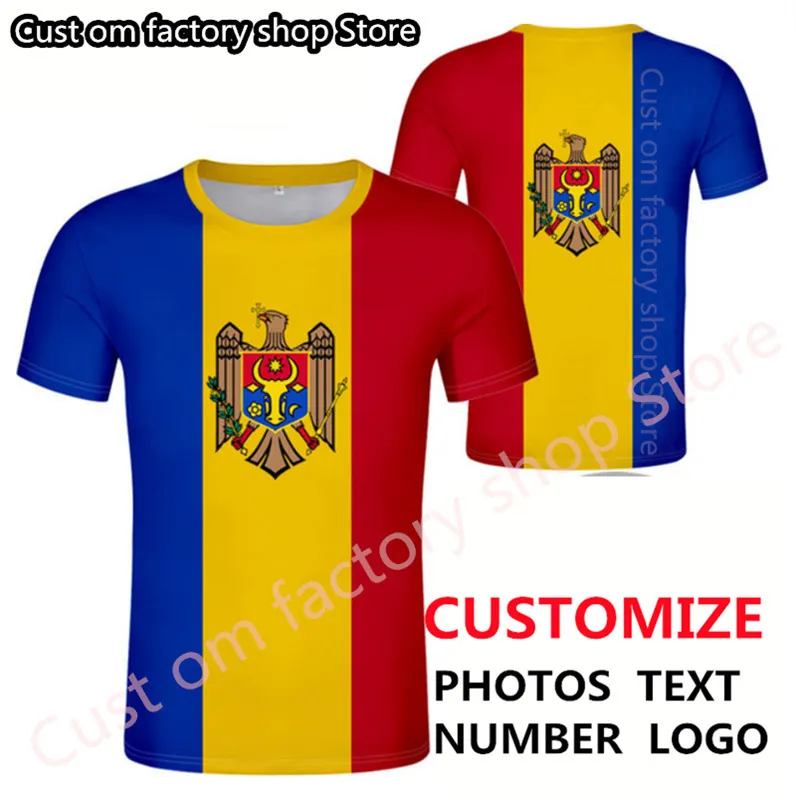 Moldova t Shirt DIY مجاني مخصص رقم اسم MDA T Shirt Nation Flag MD Country Country College Print P O 0 Clothing 220616