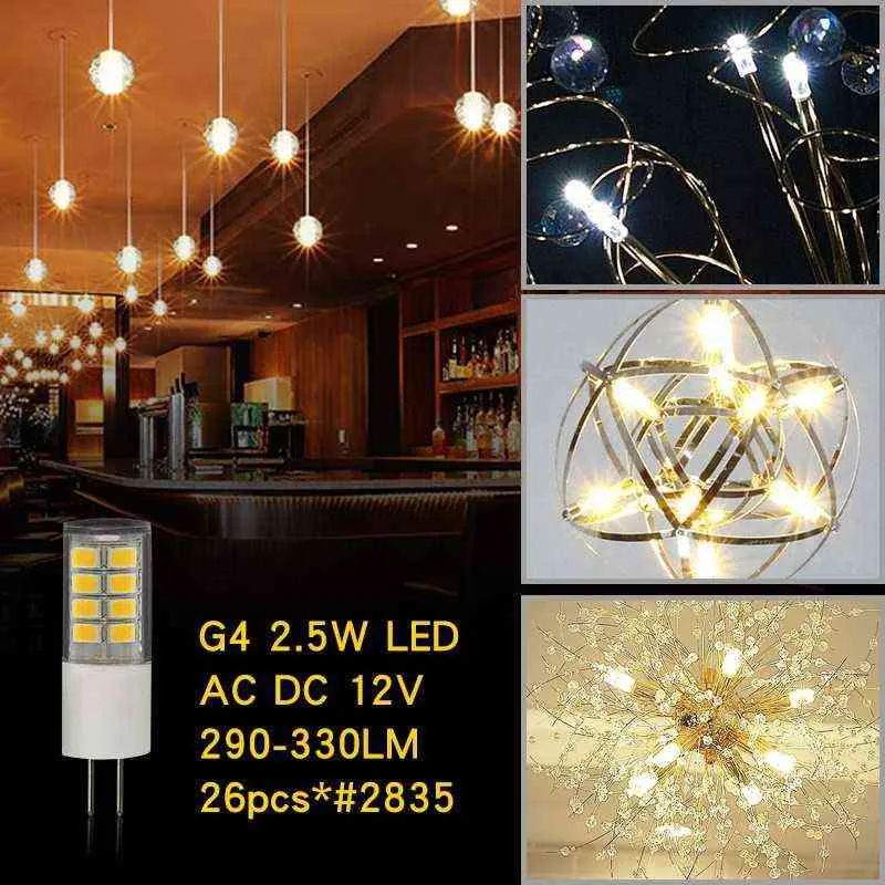 G4 straight pin corn Lamp 220V SMD2835 3W 5W 7W 9W Ceramic Led Bulb Replace 30W 40W 60W 80 Halogen Light For Chandelier H220428