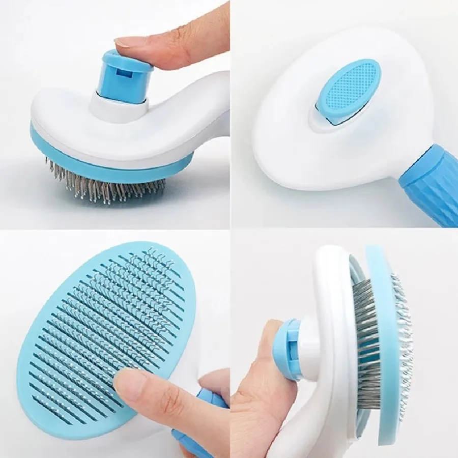 Dog Hair Removal Comb Grooming Cat Flea Com Pet Products Pet Comb Cats Comb for Dogs Grooming Tool Automatic Hair Brush Trimmer8986047