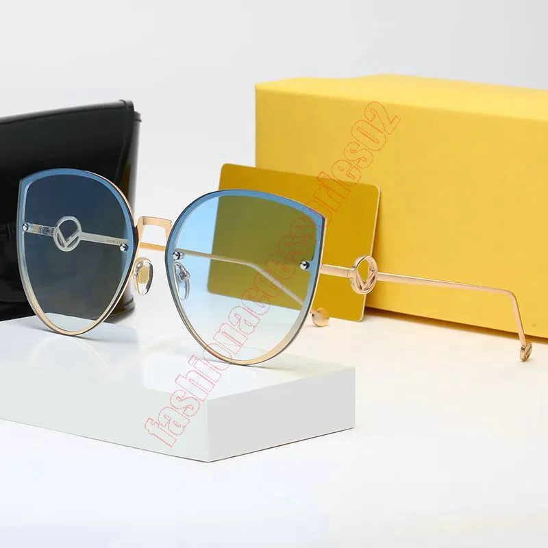 Ganze berühmte Designer Baguette Light F Havana Metall Sonnenbrille Männer Frauen Cat Eye Sonnenbrille Luxus Uv400 Brillen Sonnenbrille Dri263z